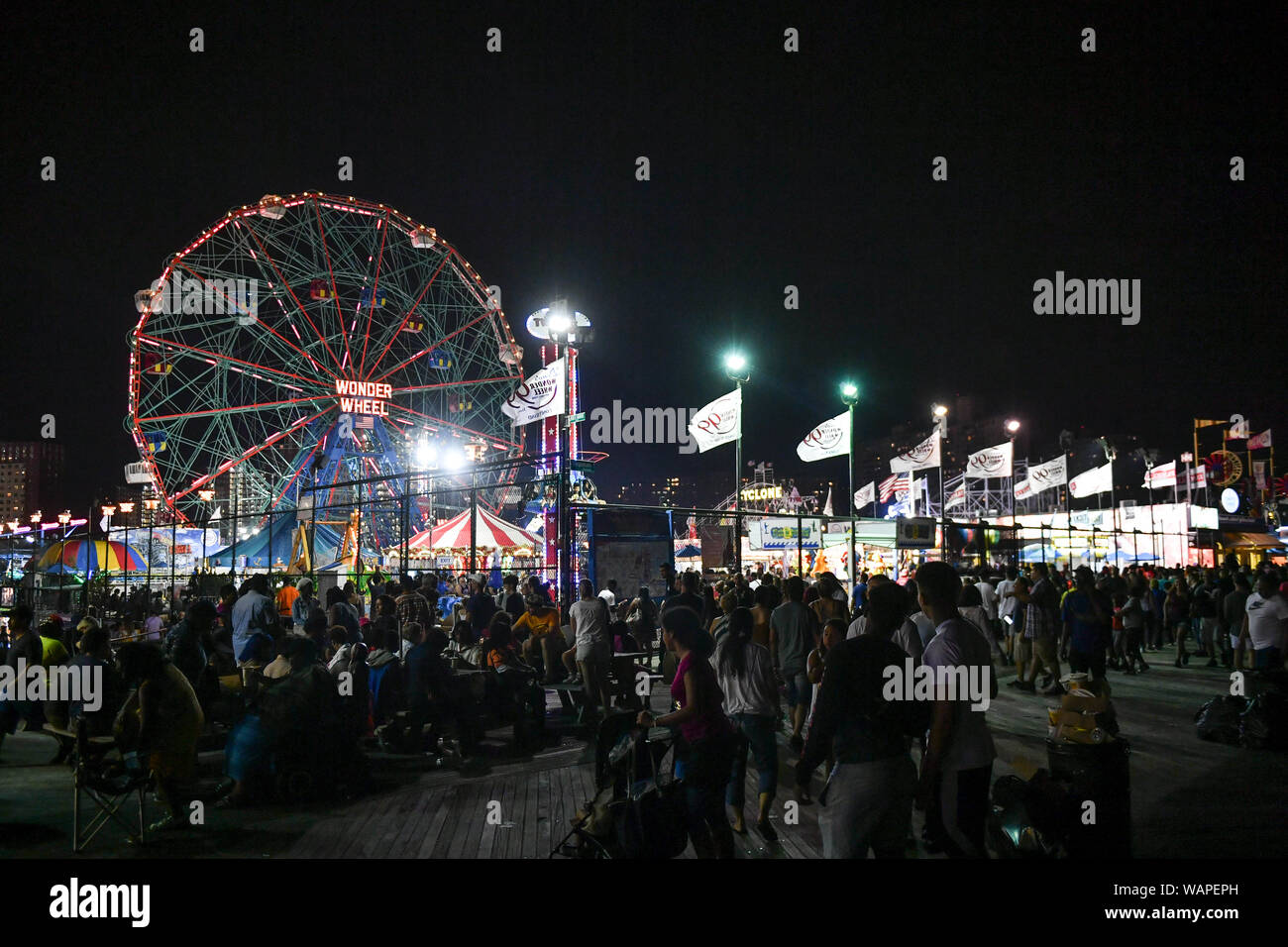 Deno's Wonder Wheel Amusement Park, Coney Island, Brooklyn, New York Stockfoto