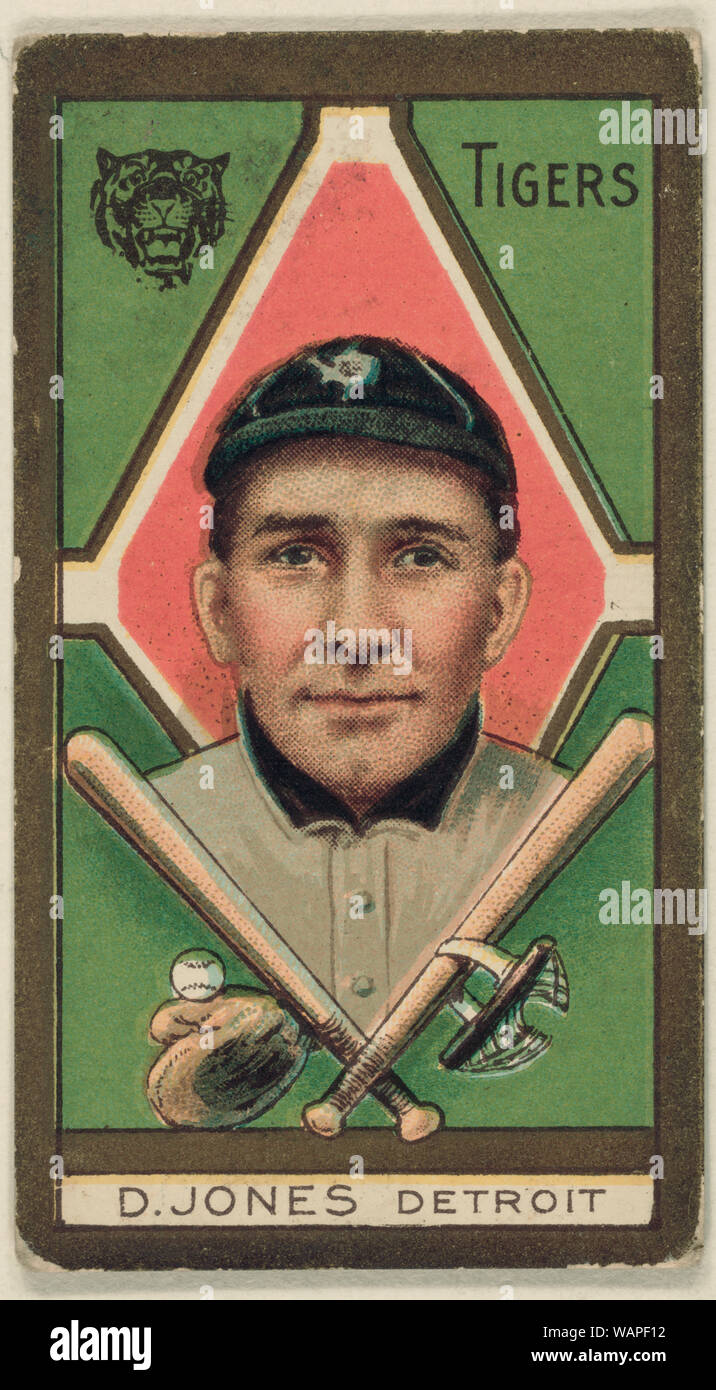 David Jones, Detroit Tiger Baseball card Portrait Stockfoto