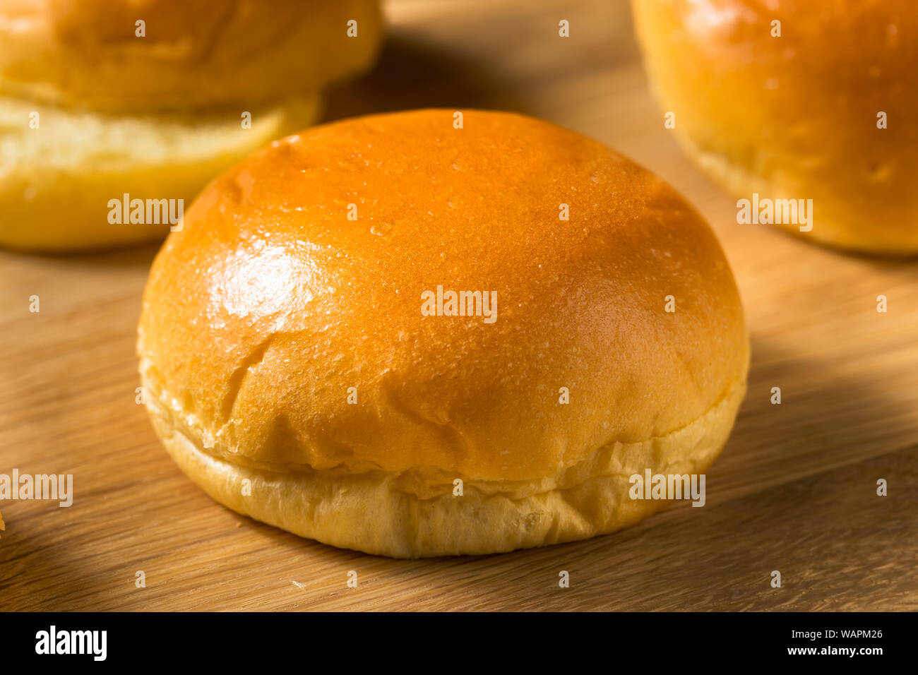 Hausgemachten süßen Brioche Hamburger Brötchen bereit zu Essen Stockfoto