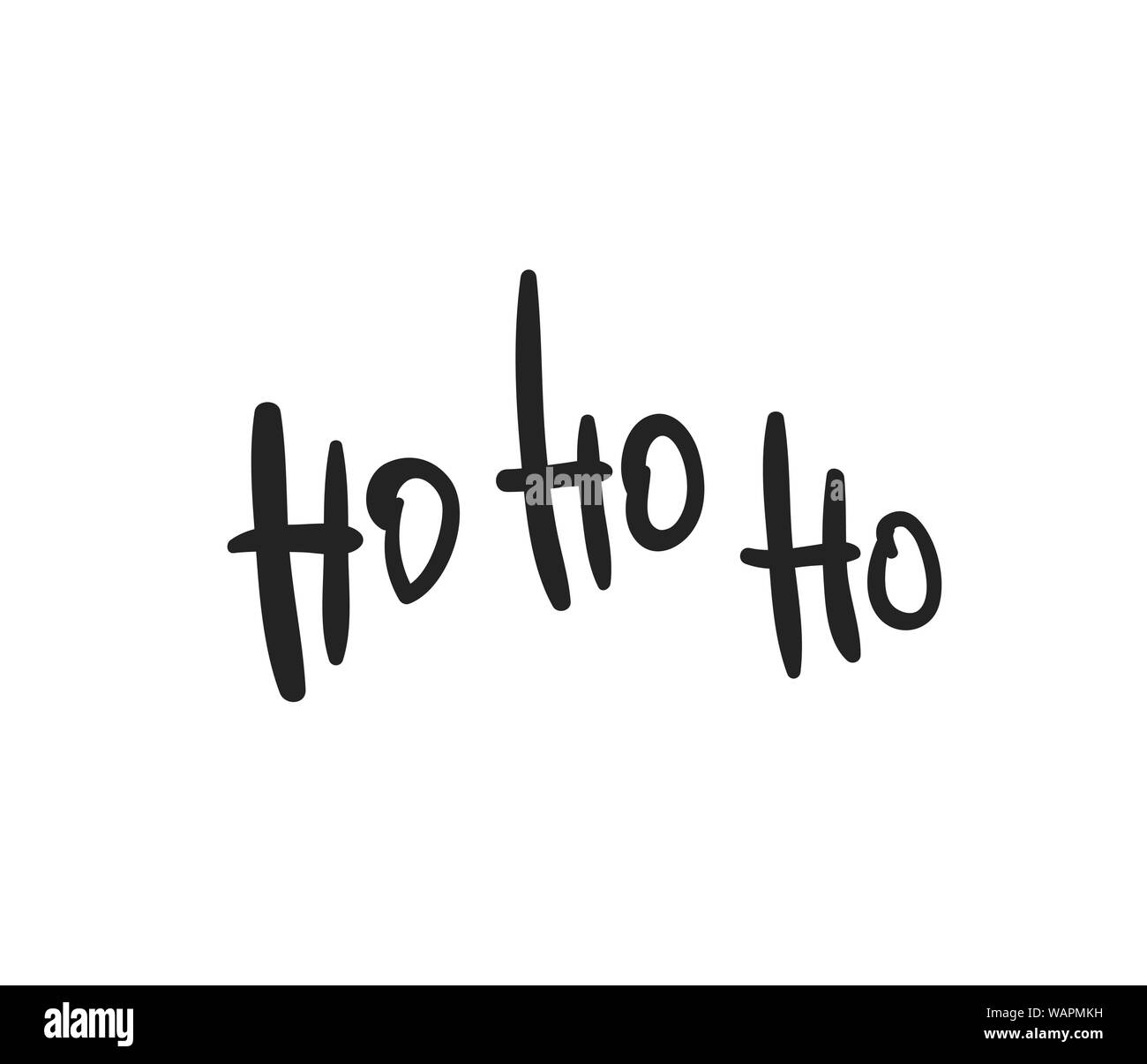 Ho Ho Ho hand Weihnachten gezeichnet Schriftzug Stock Vektor