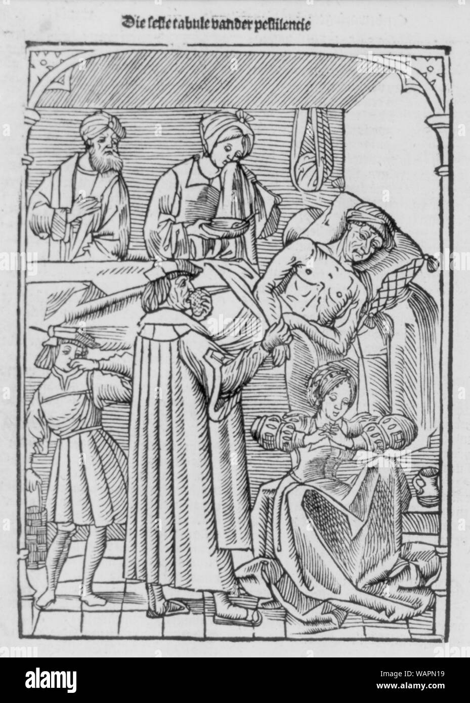 Tod - Bett Szene Stockfoto