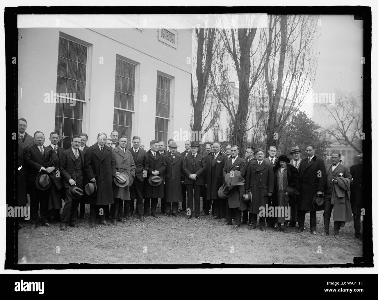 Delegation aus der amerikanischen Legion mit Coolidge, [2/2/25] Stockfoto