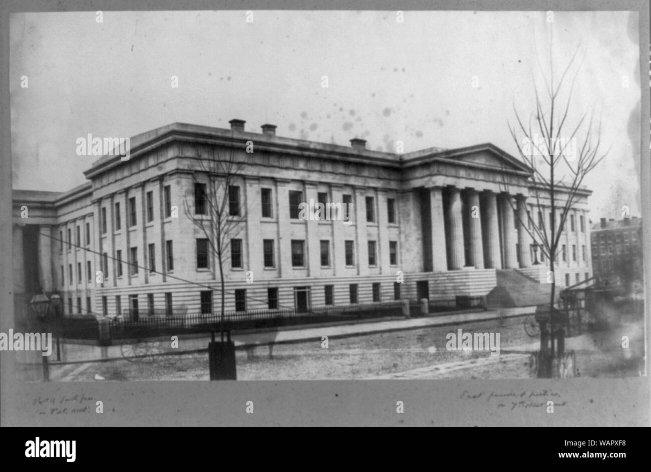 Abt. der Innenraum, Teil der Südwand auf F St. Nord, Ost Fassade und Vorhalle an der 7th Street West Stockfoto