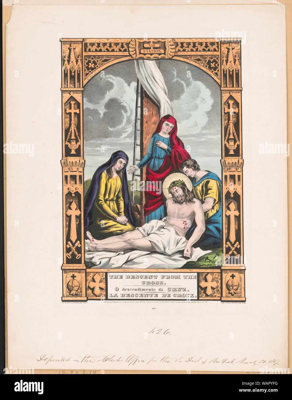 Vom Kreuz Abstieg: O Descendimento da Cruz/La Descente de Croix Stockfoto