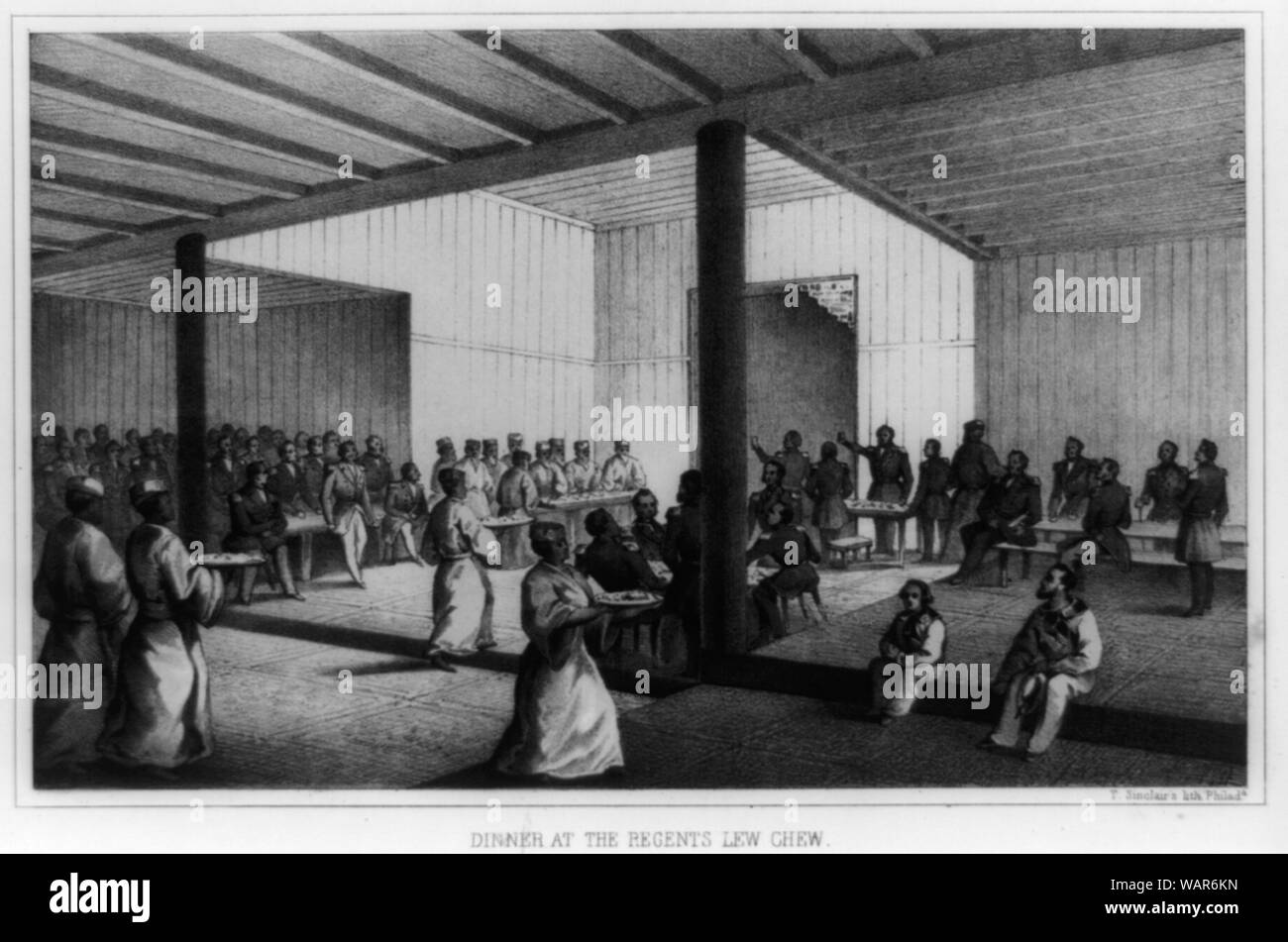 Abendessen im Regents, Lew Kauen/T. Sinclairs Lith., Phila. Stockfoto