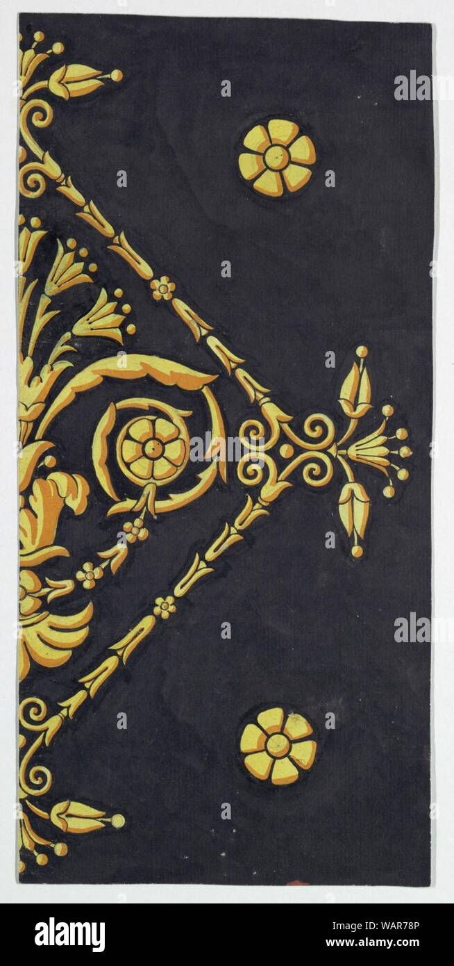 Zeichnung, Design für einen Stapel Teppich (oder Textil), 1805-10 Stockfoto