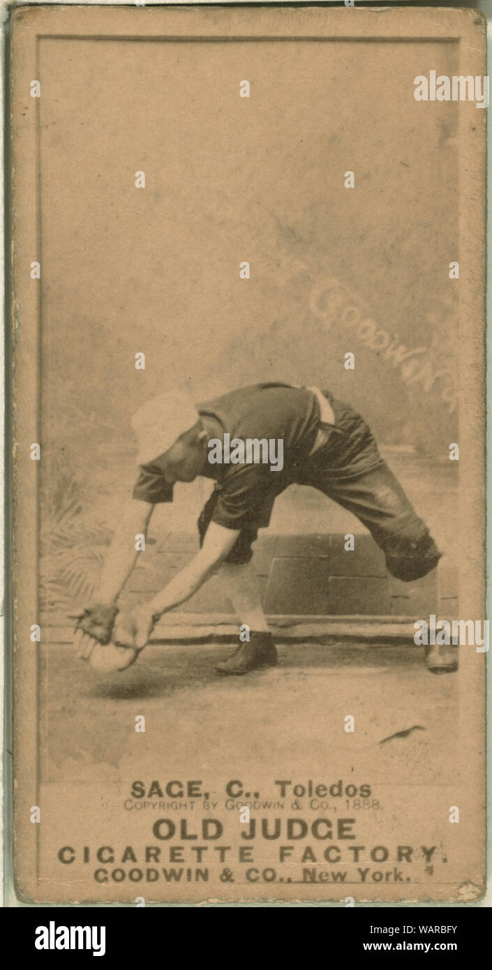 Doc Salbei, Toledo Team, Baseball card Portrait Stockfoto Doc Salbei, Toledo Team, Baseball card Portrait Stockfoto