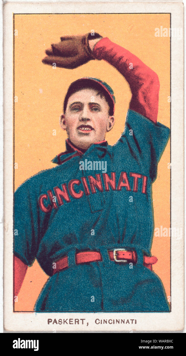 Dode Paskert, Cincinnati Reds, Baseball card Portrait Stockfoto