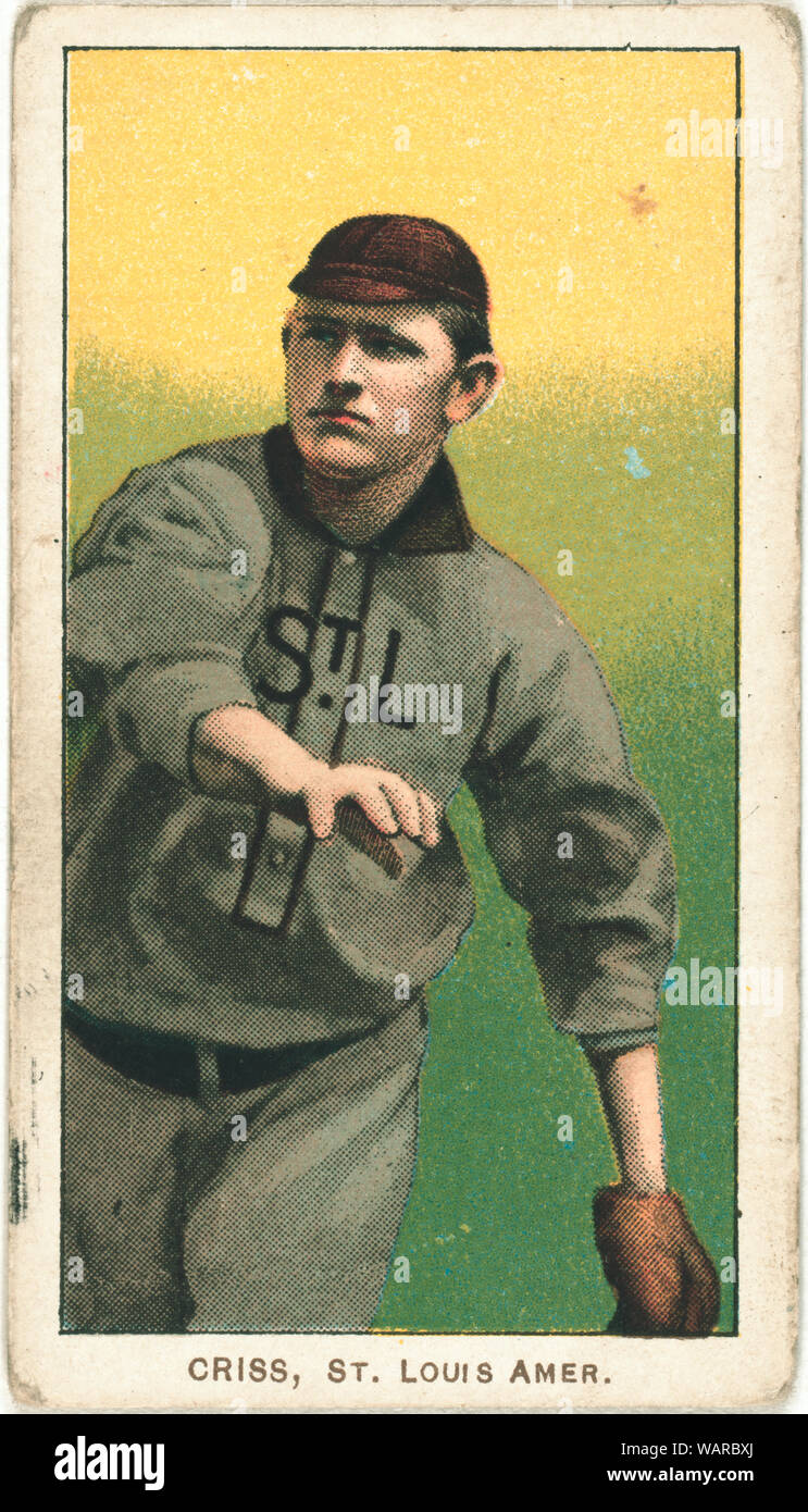 Dode Criss, St. Louis Browns, Baseball card Portrait Stockfoto