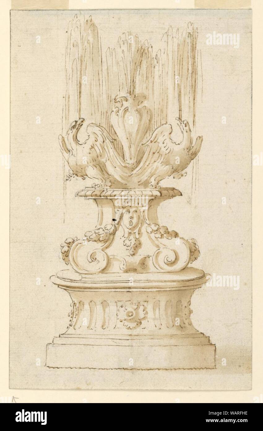 Zeichnung, Brunnen mit zwei Adler, 1750 - 1800 Stockfoto