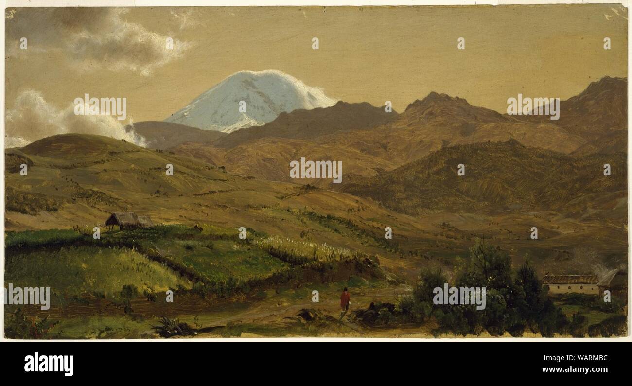 Zeichnung, Berg Chimborazo, Ecuador, 1857 Stockfoto