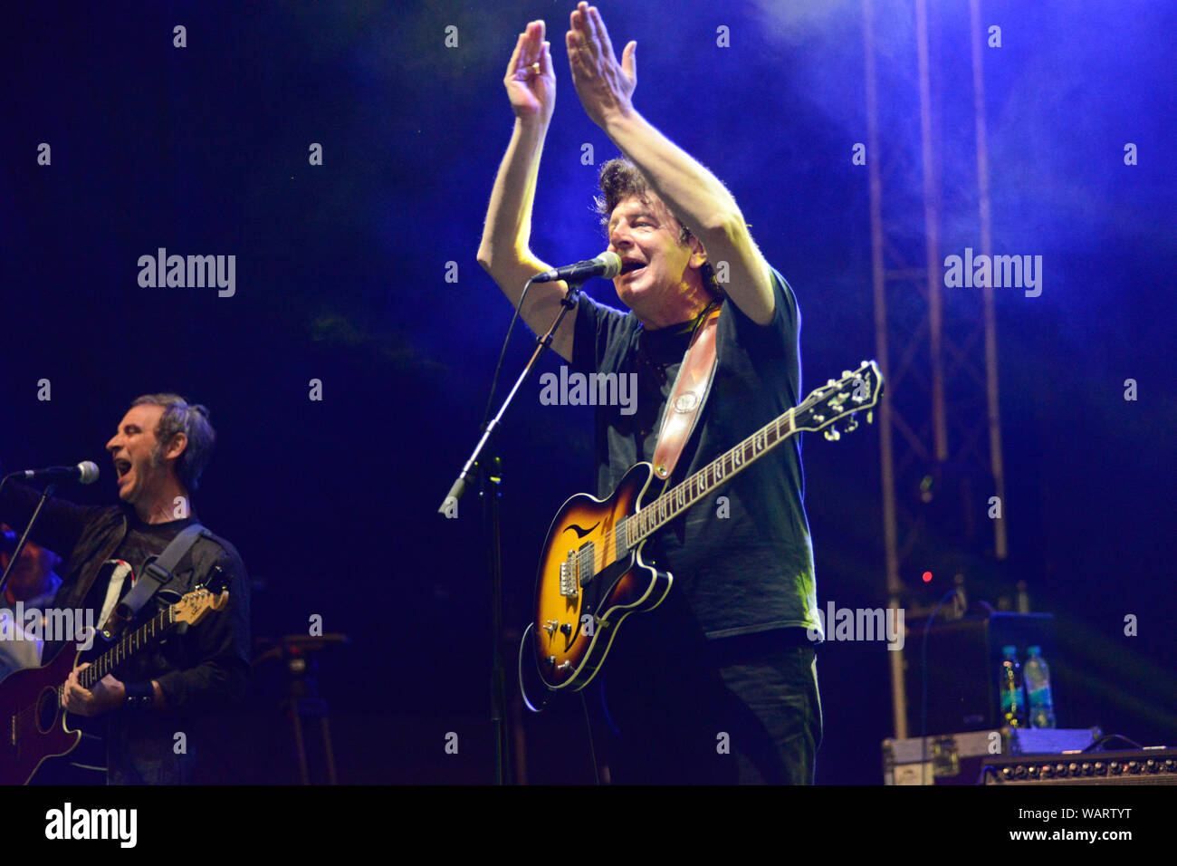 Momcilo Bajagic, von serbischen Band i Instruktori Bajaga Stockfoto