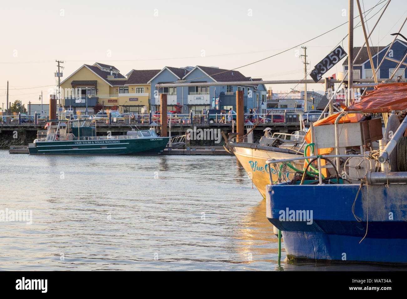 Fisherman's Wharf in Steveston Village, Richmond, Vancouver, British Columbia, Kanada. Stockfoto