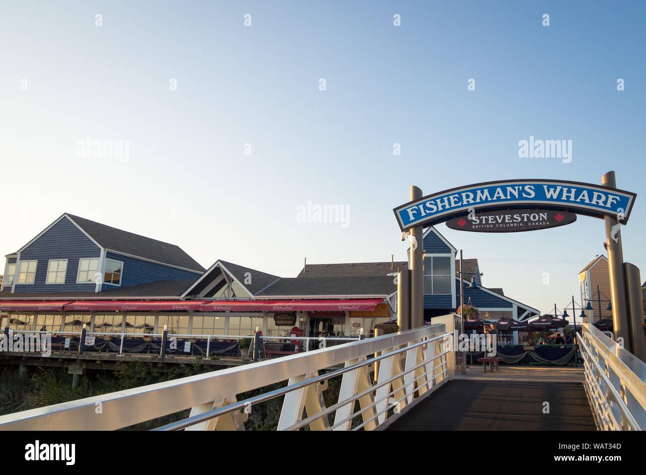 Fisherman's Wharf in Steveston Village, Richmond, Vancouver, British Columbia, Kanada. Stockfoto