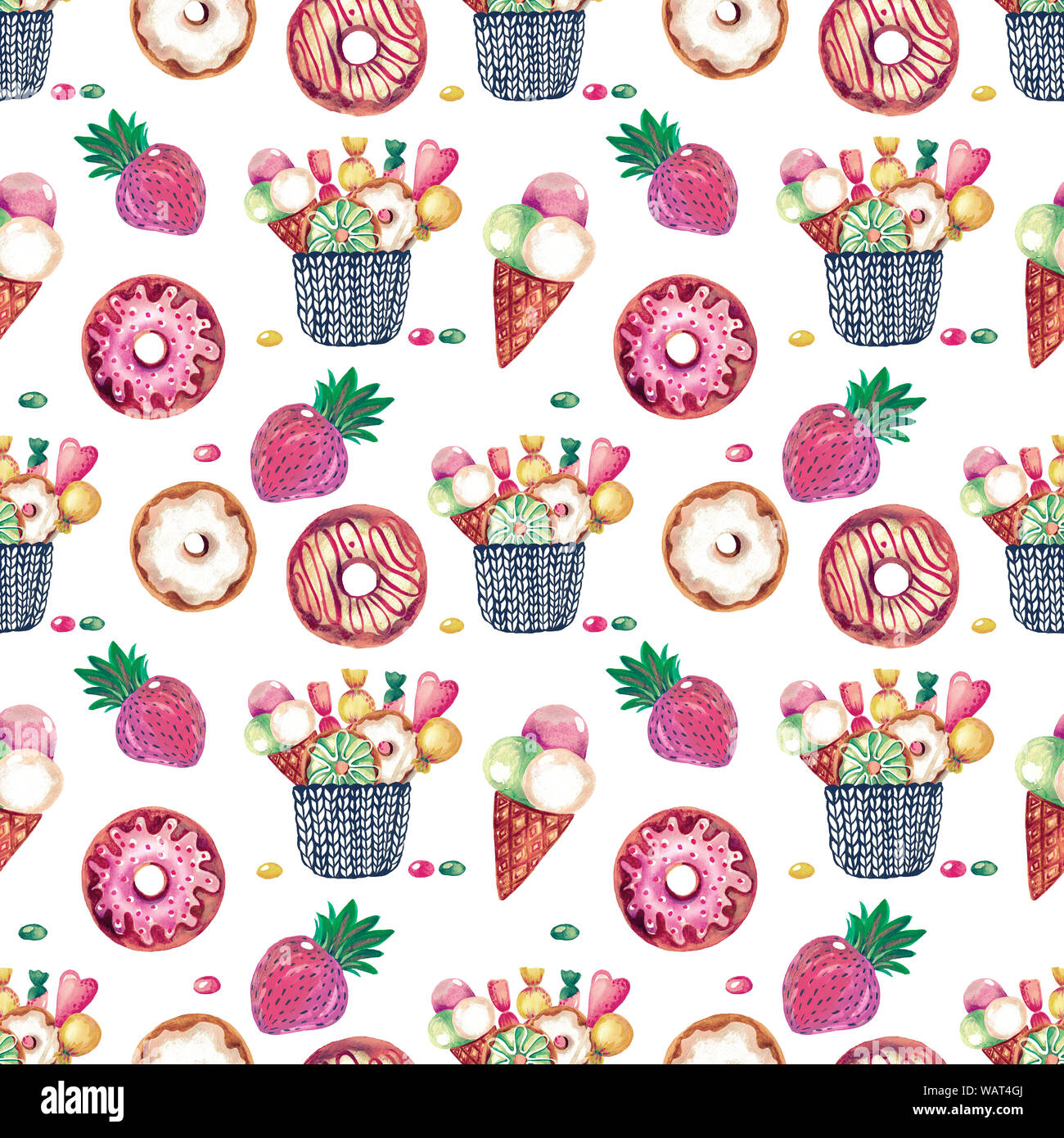 Tapete Mit Donut Muster Stockfotos Und Bilder Kaufen Alamy