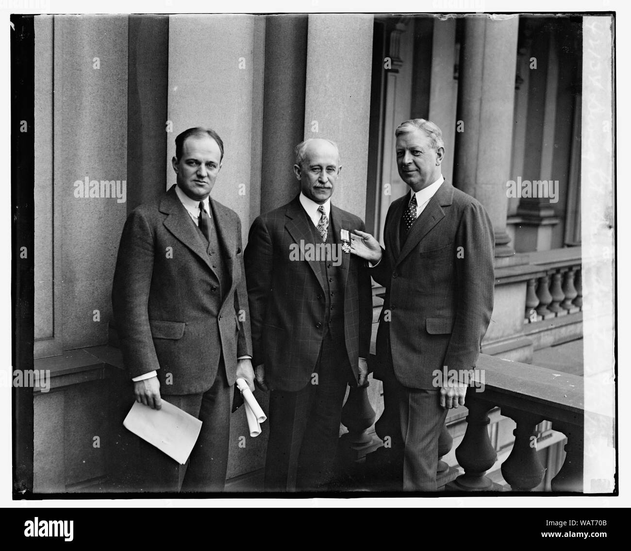 Dwight Davis dekorieren Orville Wright, 2/27/29. Stockfoto