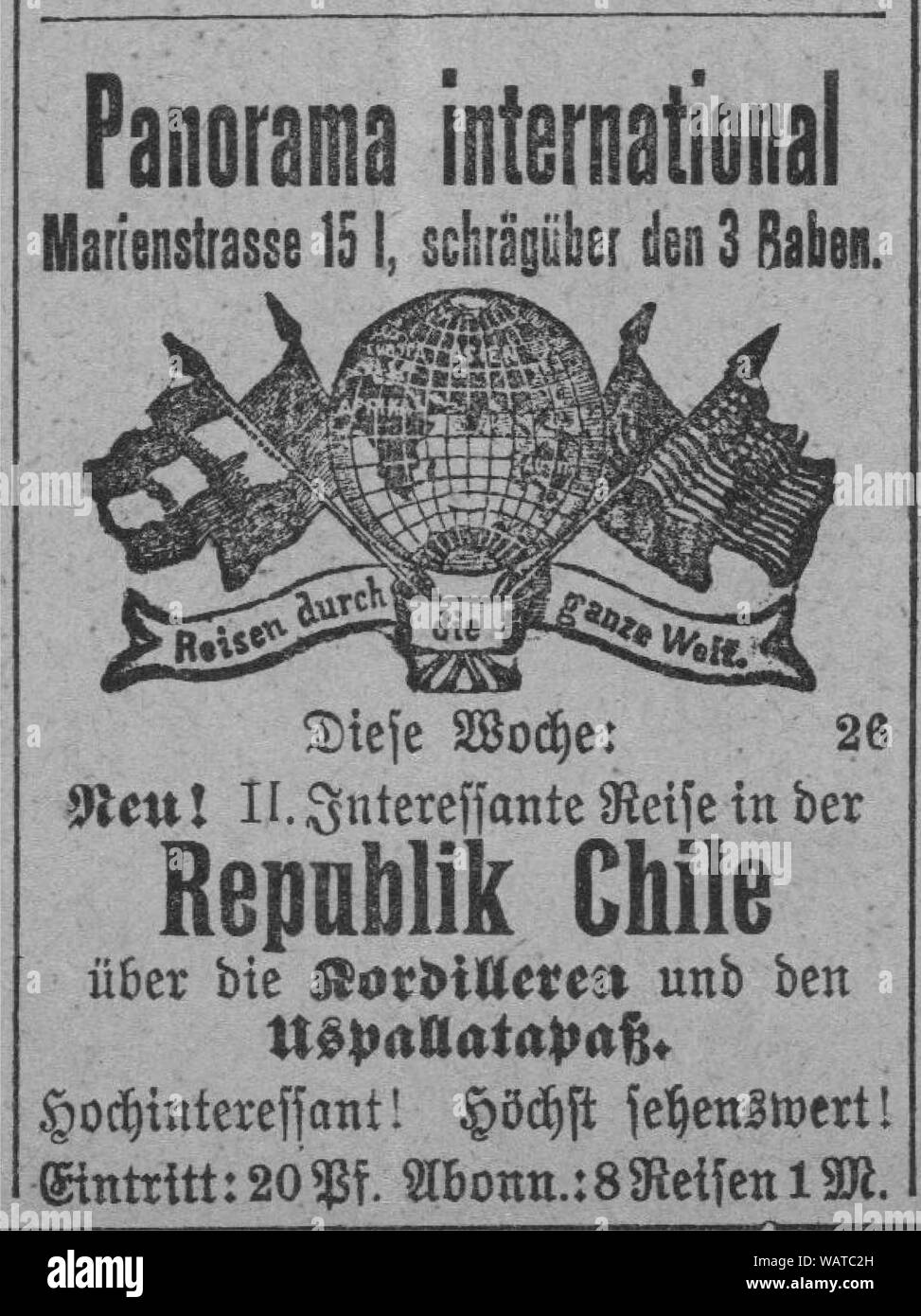 Dresdner Amtsblatt 1906 004 Chile. Stockfoto