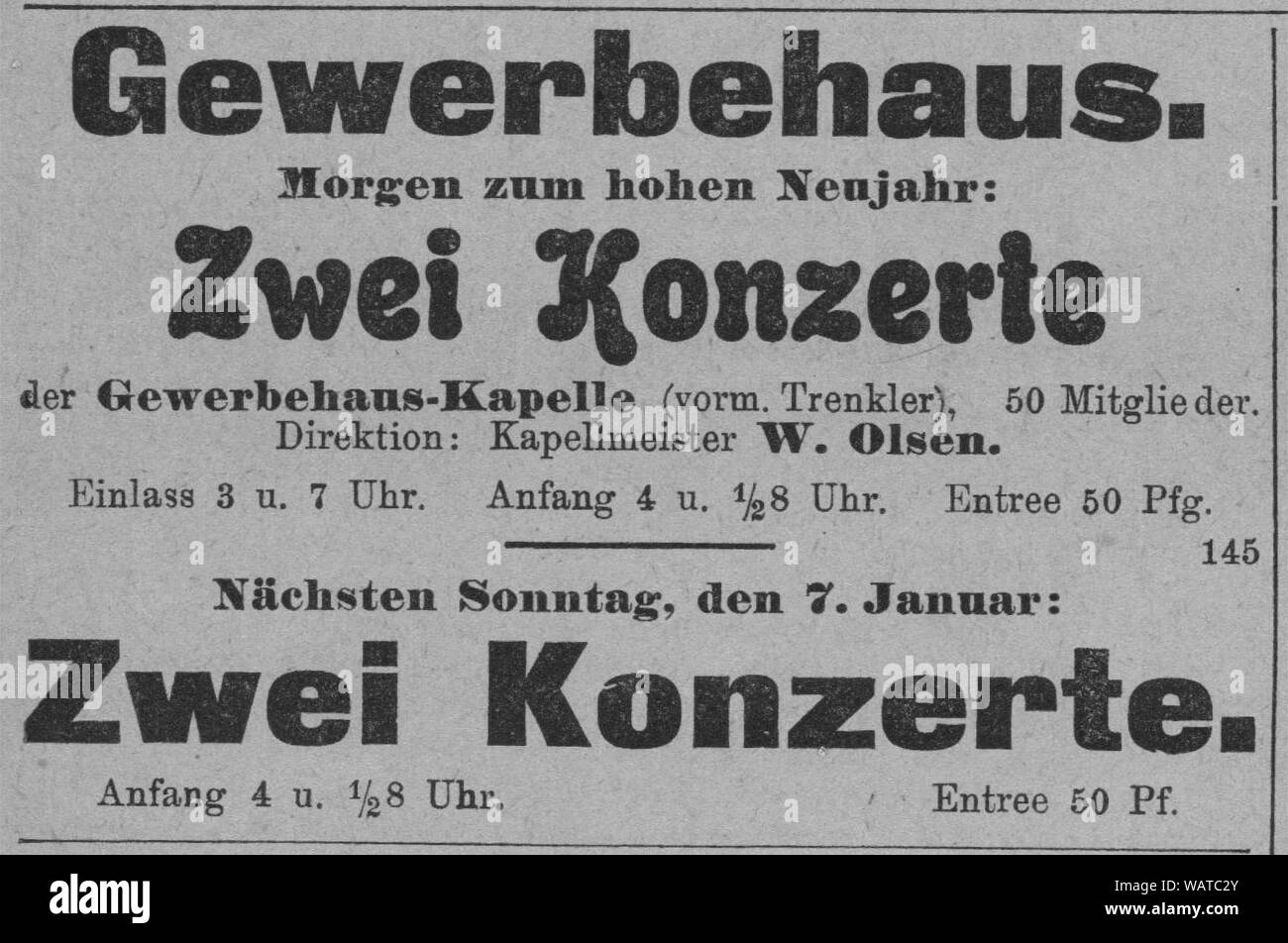 Dresdner Amtsblatt 1906 004 Firma. Stockfoto