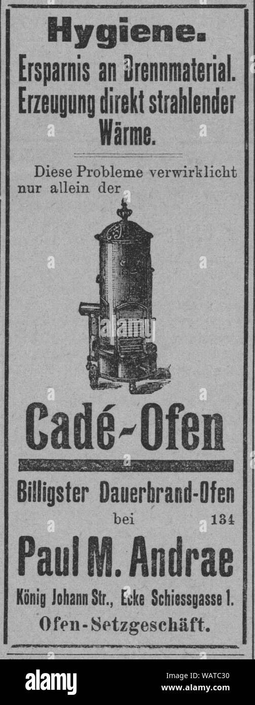 Dresdner Amtsblatt 1906 004 Andrae. Stockfoto