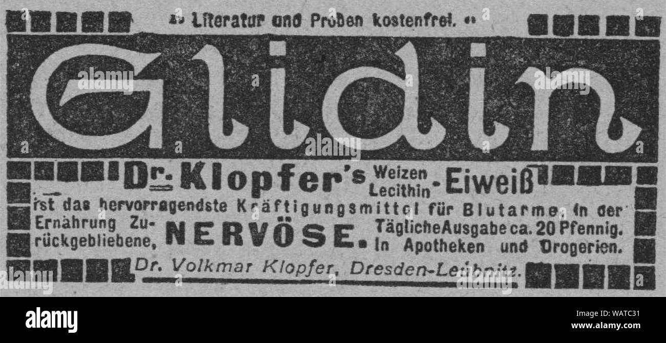 Dresdner Amtsblatt 1906 004 Glidin. Stockfoto