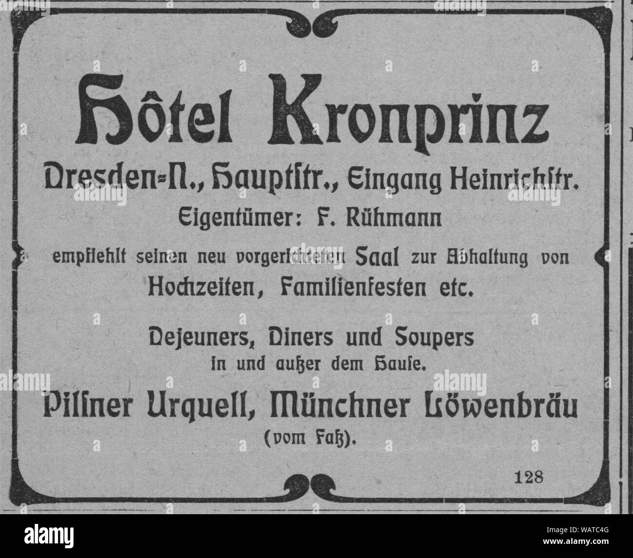 Dresdner Amtsblatt 1906 004 Kronprinz. Stockfoto