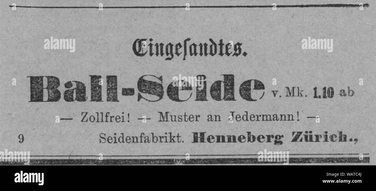Dresdner Amtsblatt 1906 004 Seide. Stockfoto