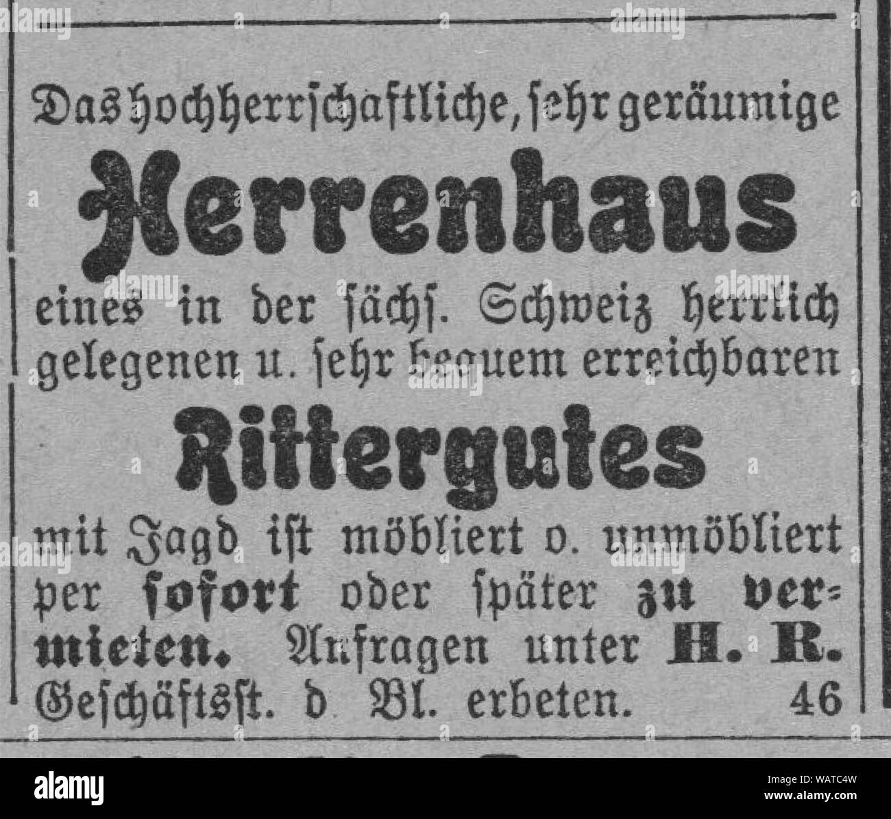 Dresdner Amtsblatt 1906 004 Herrenhaus. Stockfoto