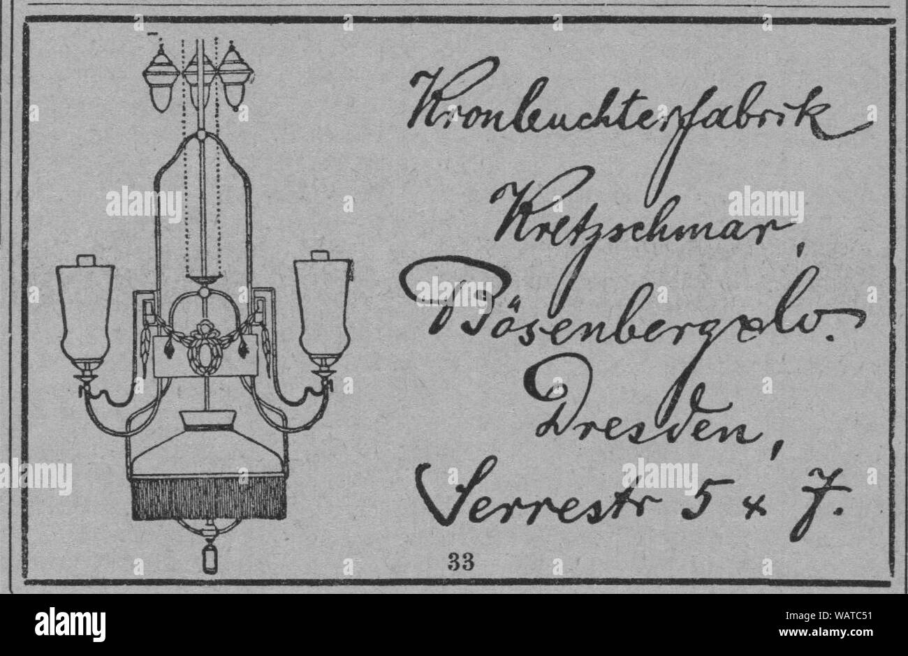 Dresdner Amtsblatt 1906 004 Kretzschmar. Stockfoto
