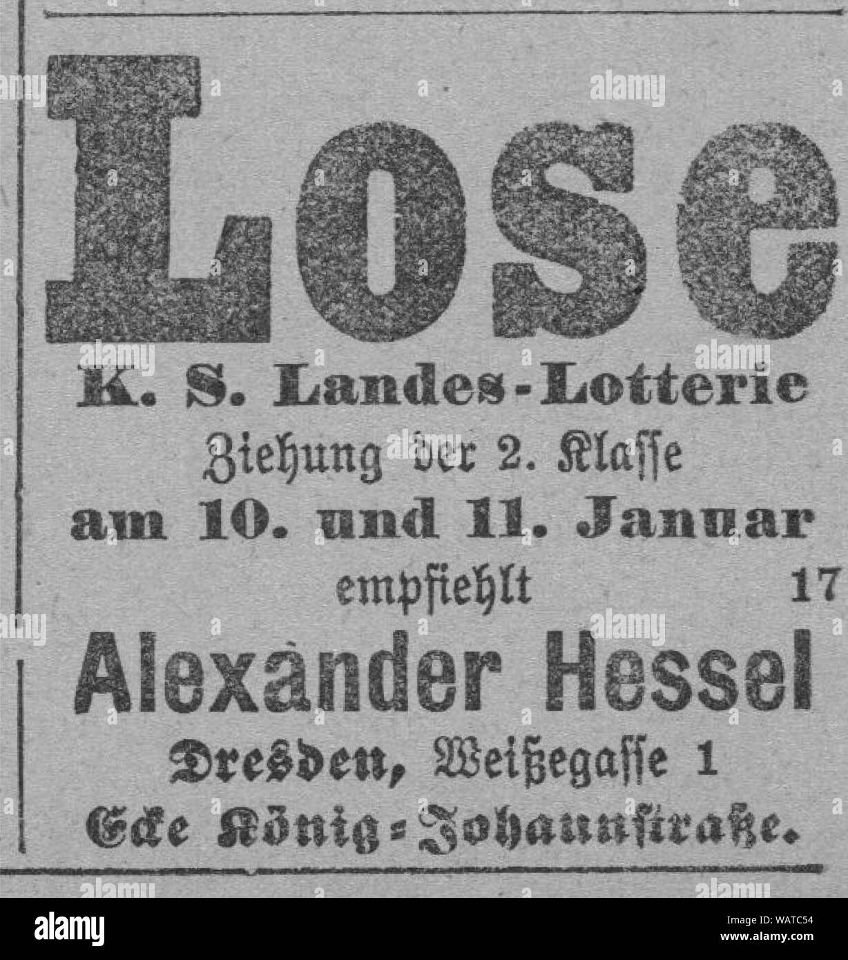 Dresdner Amtsblatt 1906 004 verlieren Al. Stockfoto