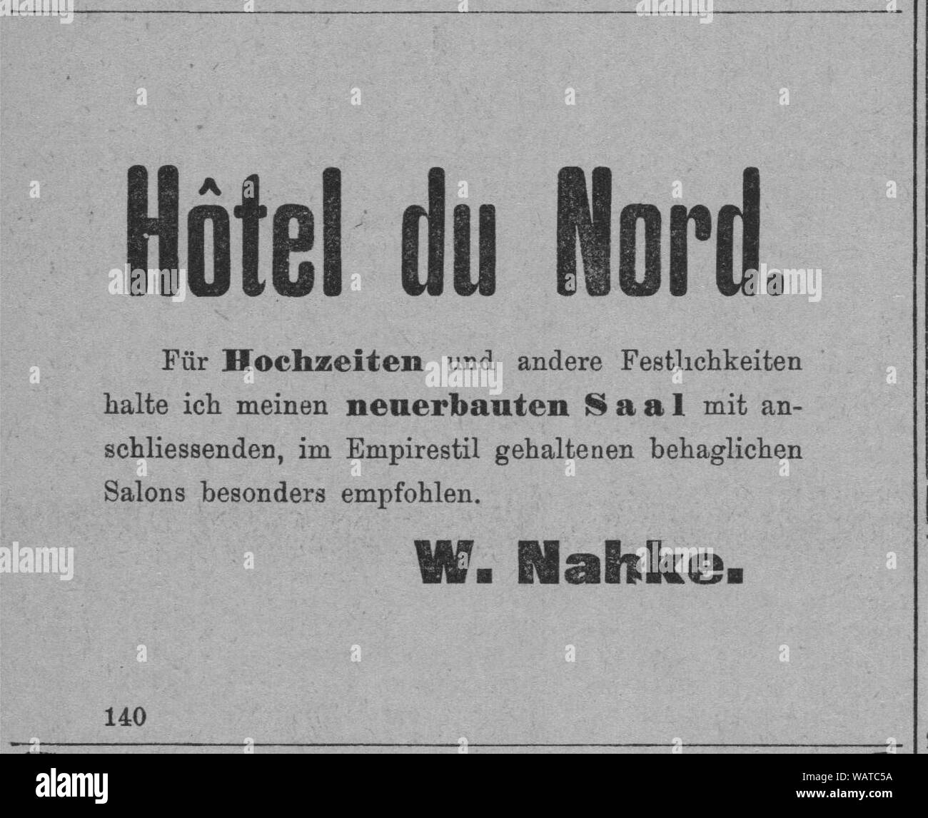 Dresdner Amtsblatt 1906 004 Nahke. Stockfoto