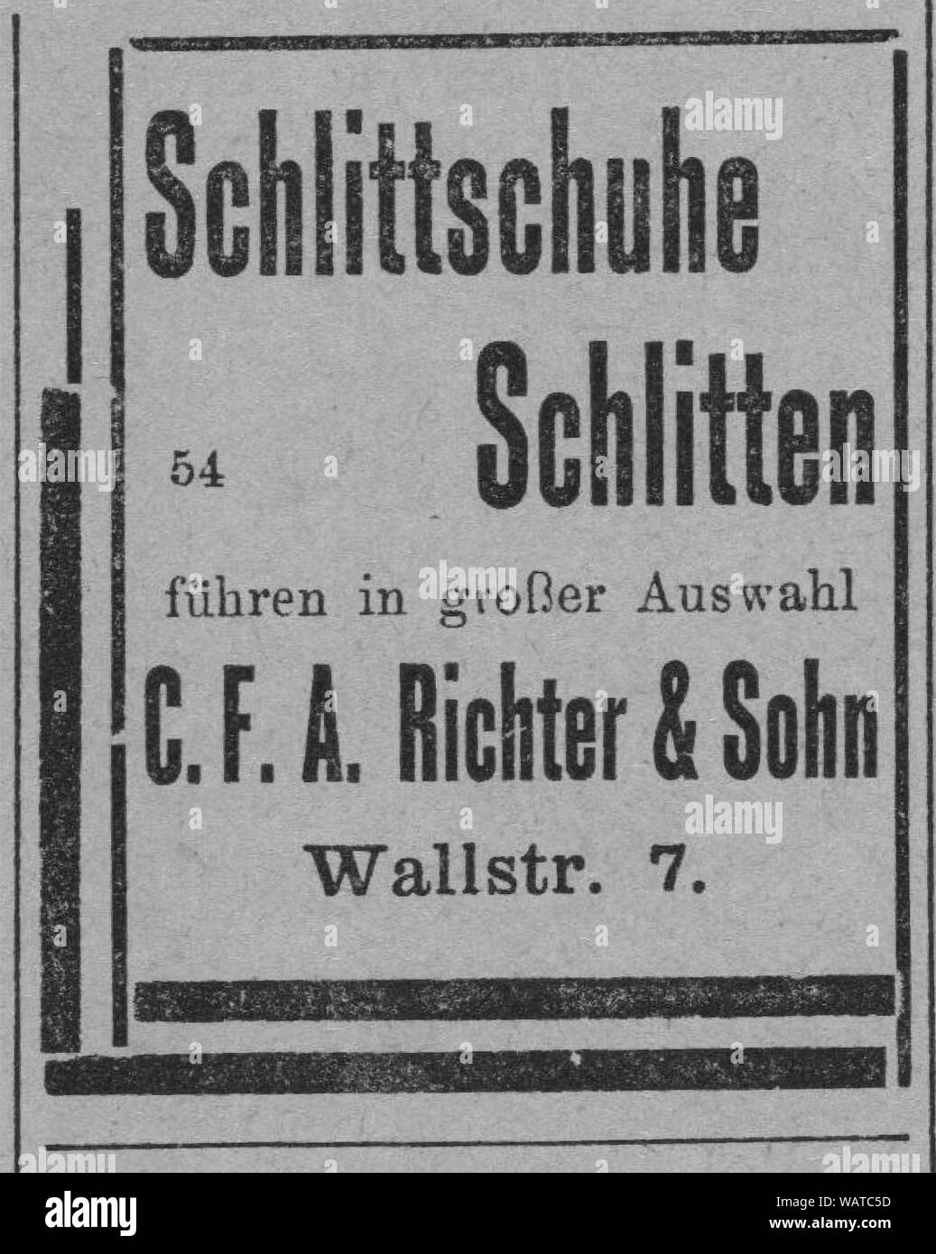 Dresdner Amtsblatt 1906 004 Schlittschuhe. Stockfoto