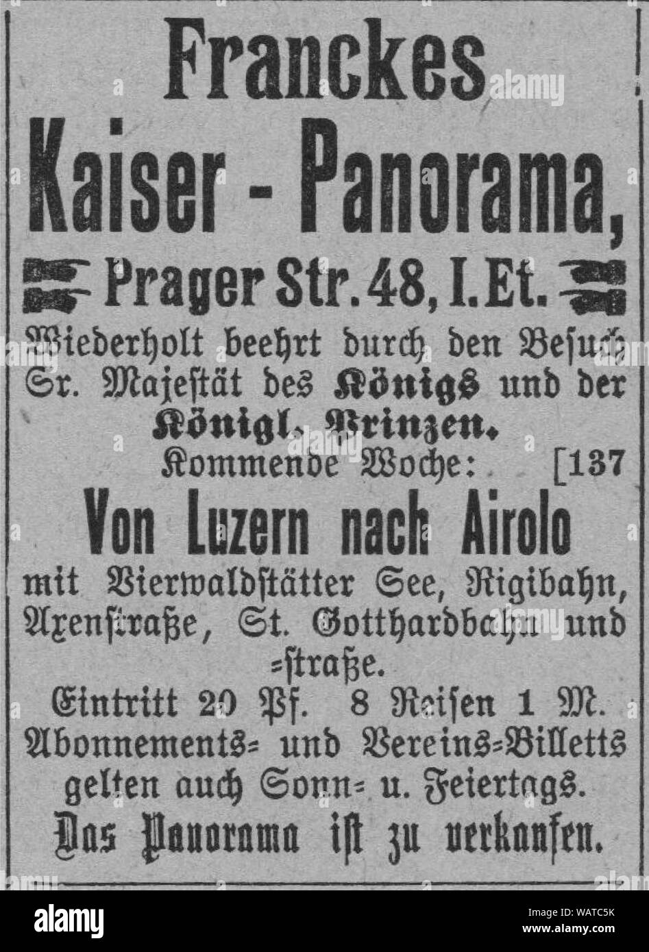 Dresdner Amtsblatt 1906 004 Panorama. Stockfoto