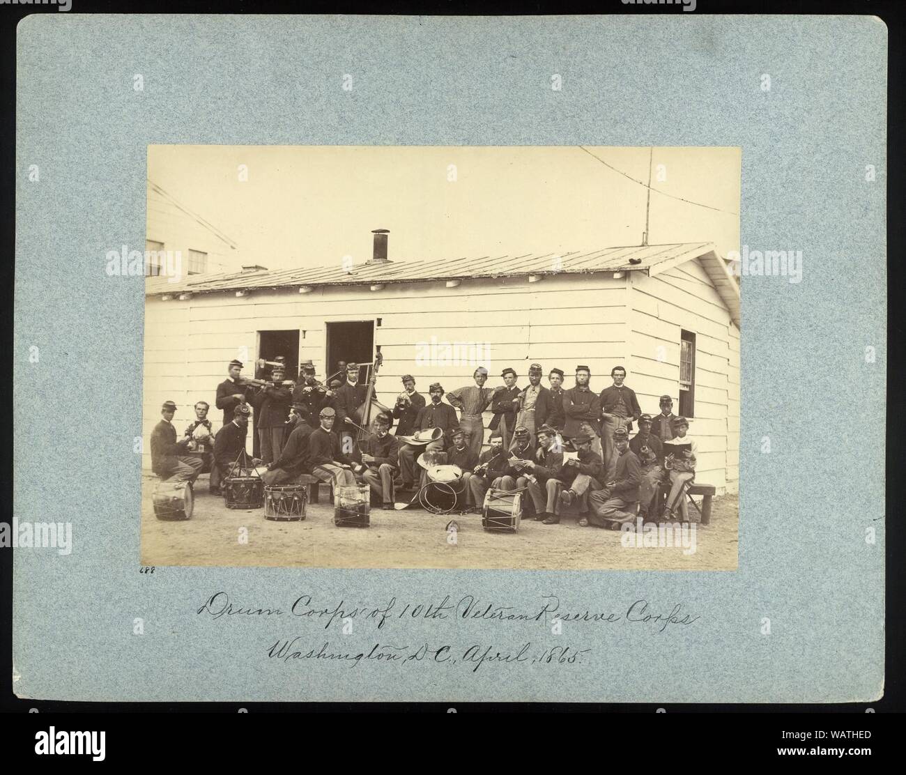 Drum Corps der 10. Veteran Reserve-Korps, Washington, D.C., April, 1865 Stockfoto
