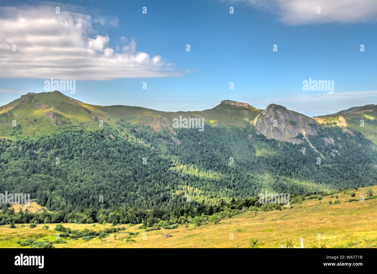 Panorama vom Puy Mary, Frankreich Stockfoto