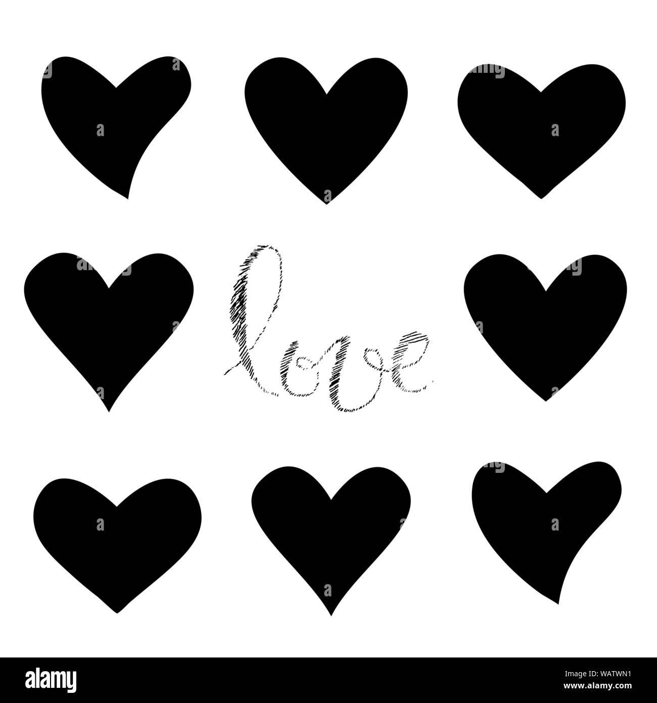 Aquarell von Hand Herz für Valentinstag. Romantischer Urlaub Dekoration. Kunst für Heim-, Print-, Web-, Banner, Poster. Valentines Tag und Hochzeit. Stock Vektor