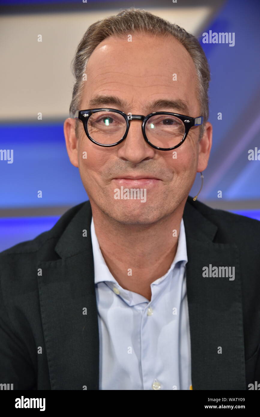 Köln, Deutschland. 21 Aug, 2019. Der Journalist Jan Fleischhauer ist ein Gast auf die ARD-Talkshow "maischberger. Der Woche 'Credit: Horst Galuschka/dpa/Horst Galuschka dpa/Alamy leben Nachrichten Stockfoto