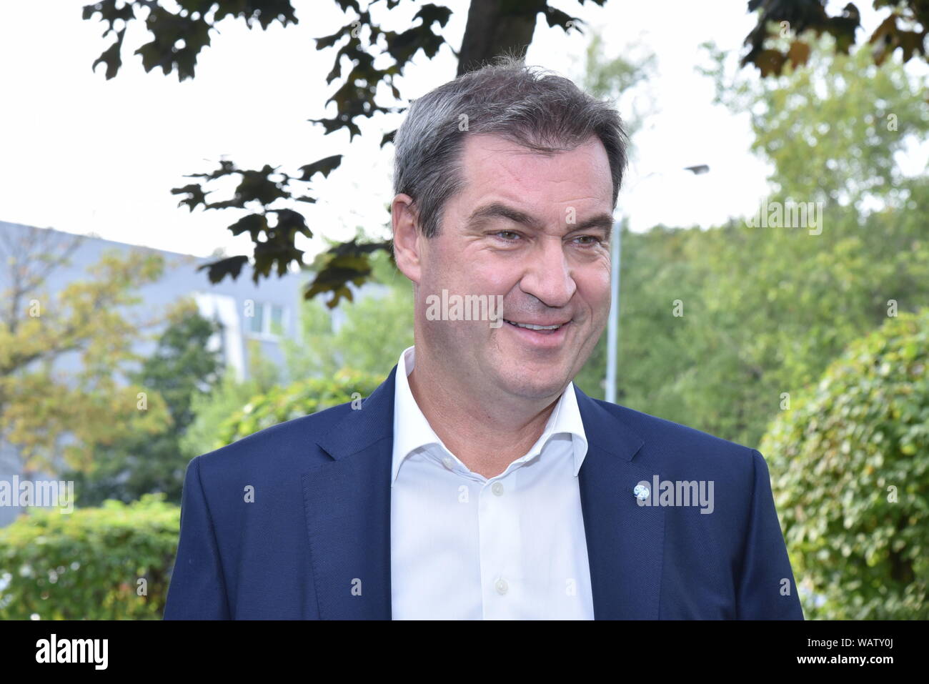 Köln, Deutschland. 21 Aug, 2019. Der Politiker Markus Söder, CSU, Ministerpräsident von Bayern zu Gast bei der ARD-Talkshow "maischberger. Der Woche 'Credit: Horst Galuschka/dpa/Horst Galuschka dpa/Alamy leben Nachrichten Stockfoto