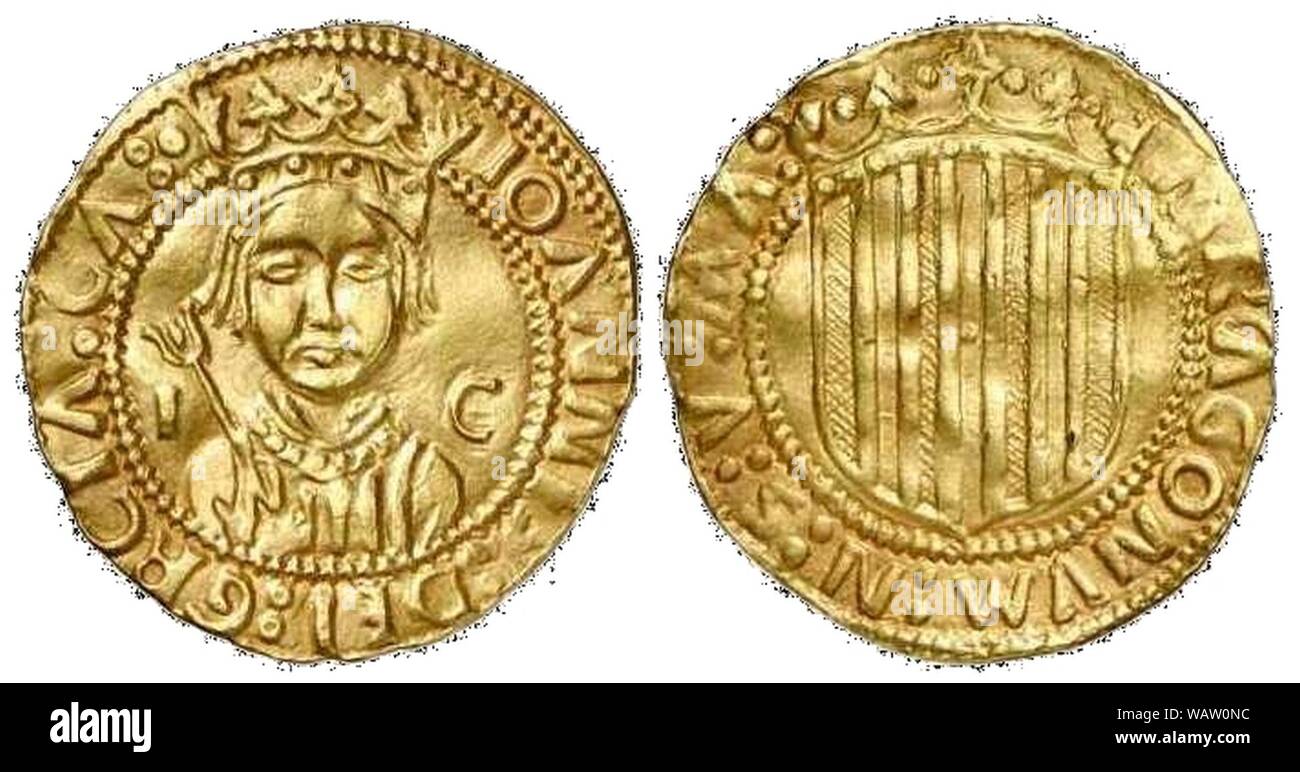 Ducado aragonés Juan II. von Aragón (1460). Stockfoto