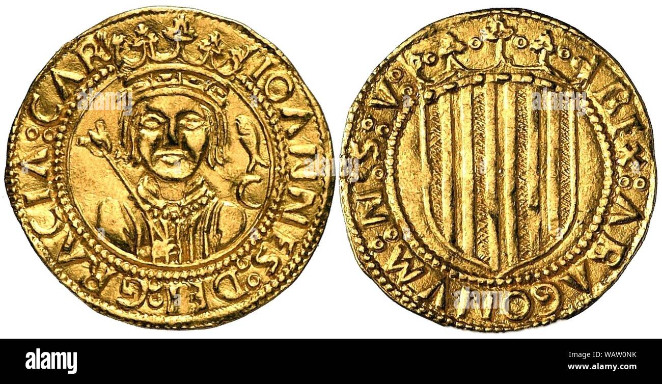 Ducado aragonés Juan II. von Aragón (1453). Stockfoto