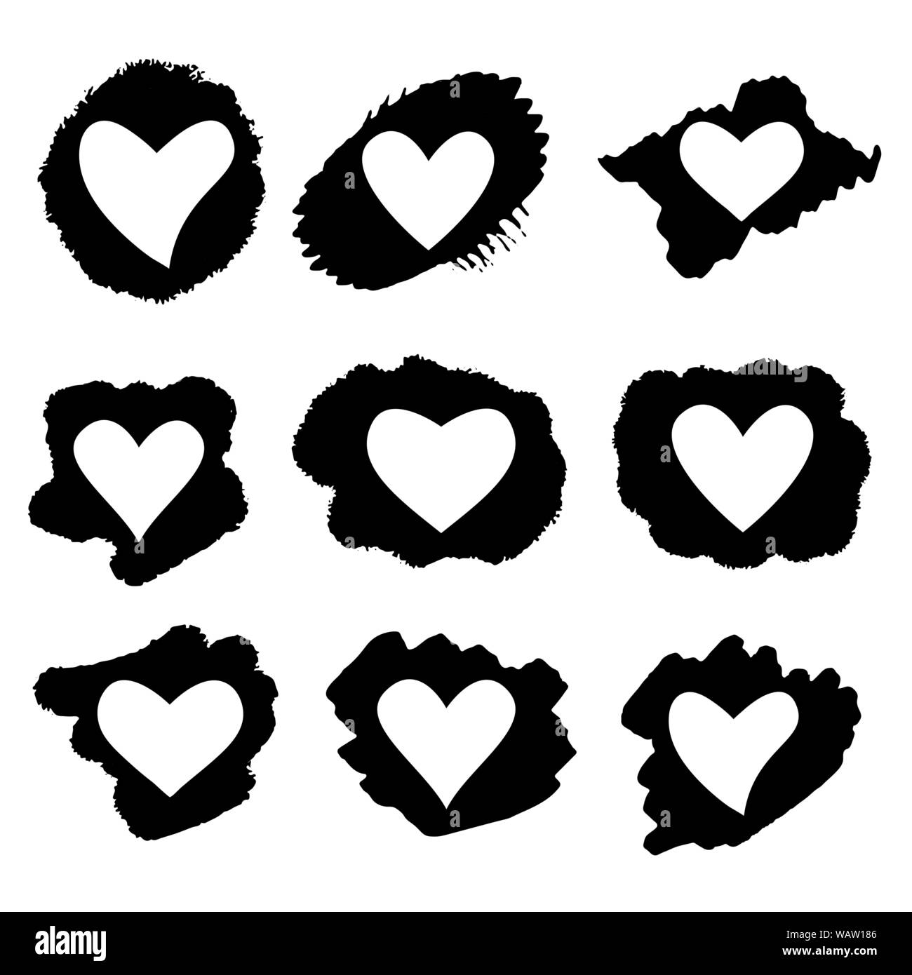 Aquarell von Hand Herz für Valentinstag. Romantischer Urlaub Dekoration. Kunst für Heim-, Print-, Web-, Banner, Poster. Valentines Tag und Hochzeit. Stock Vektor