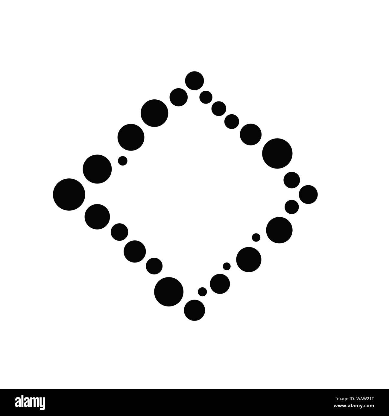 Minimale Kreis Abzeichen Hintergrund Frame - Monochrom geometrische abstrakte Moderne Vector Illustration mit Leerzeichen in der Mitte Stock Vektor