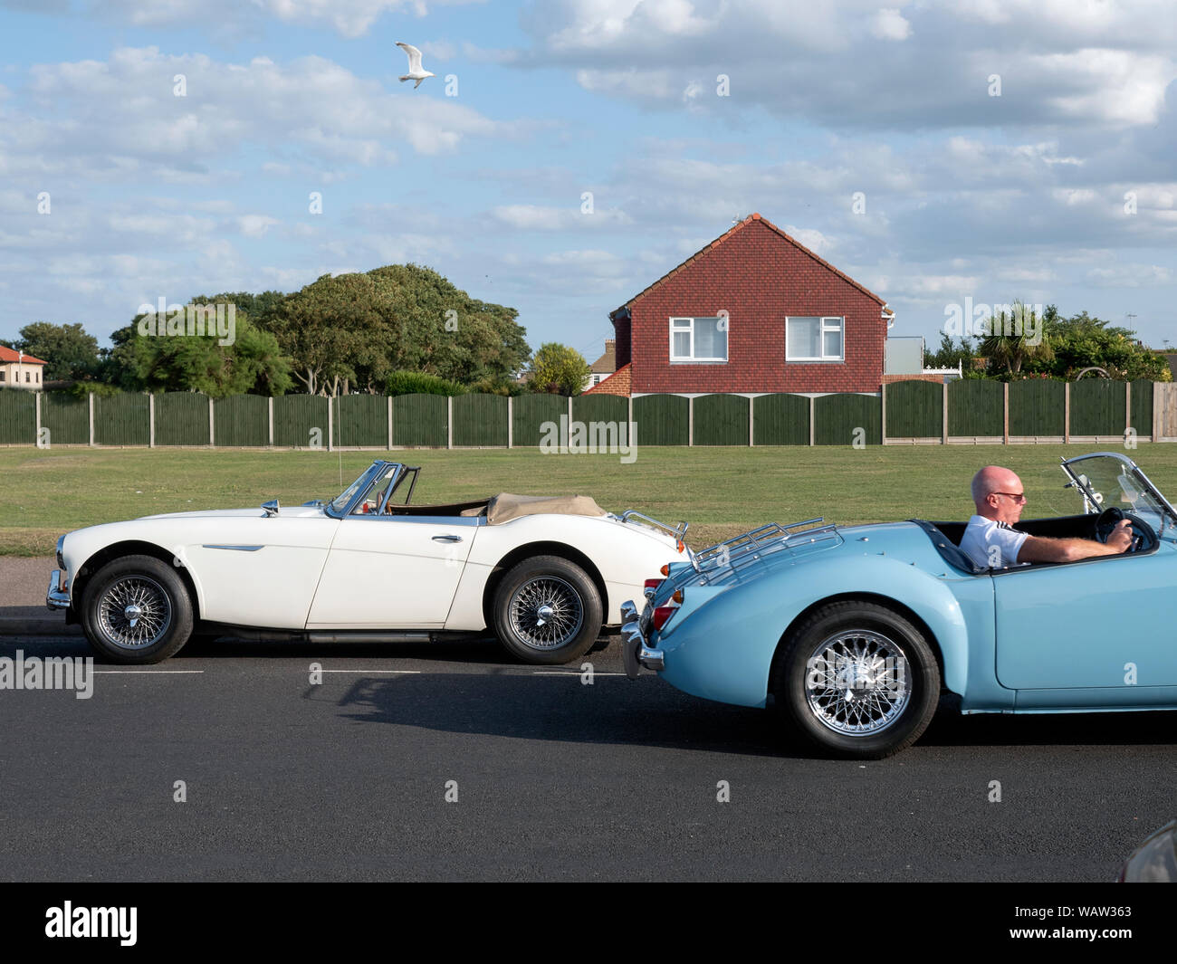 Classic & Chips Classic Car Show in Minnis Bay Kent Stockfoto