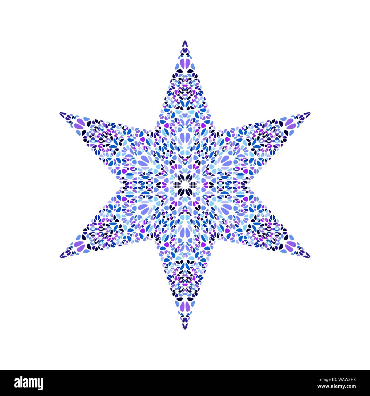 Abstrakt floral Star Logo Vorlage - bunte geometrische vektor design Element auf weißem Hintergrund Stock Vektor