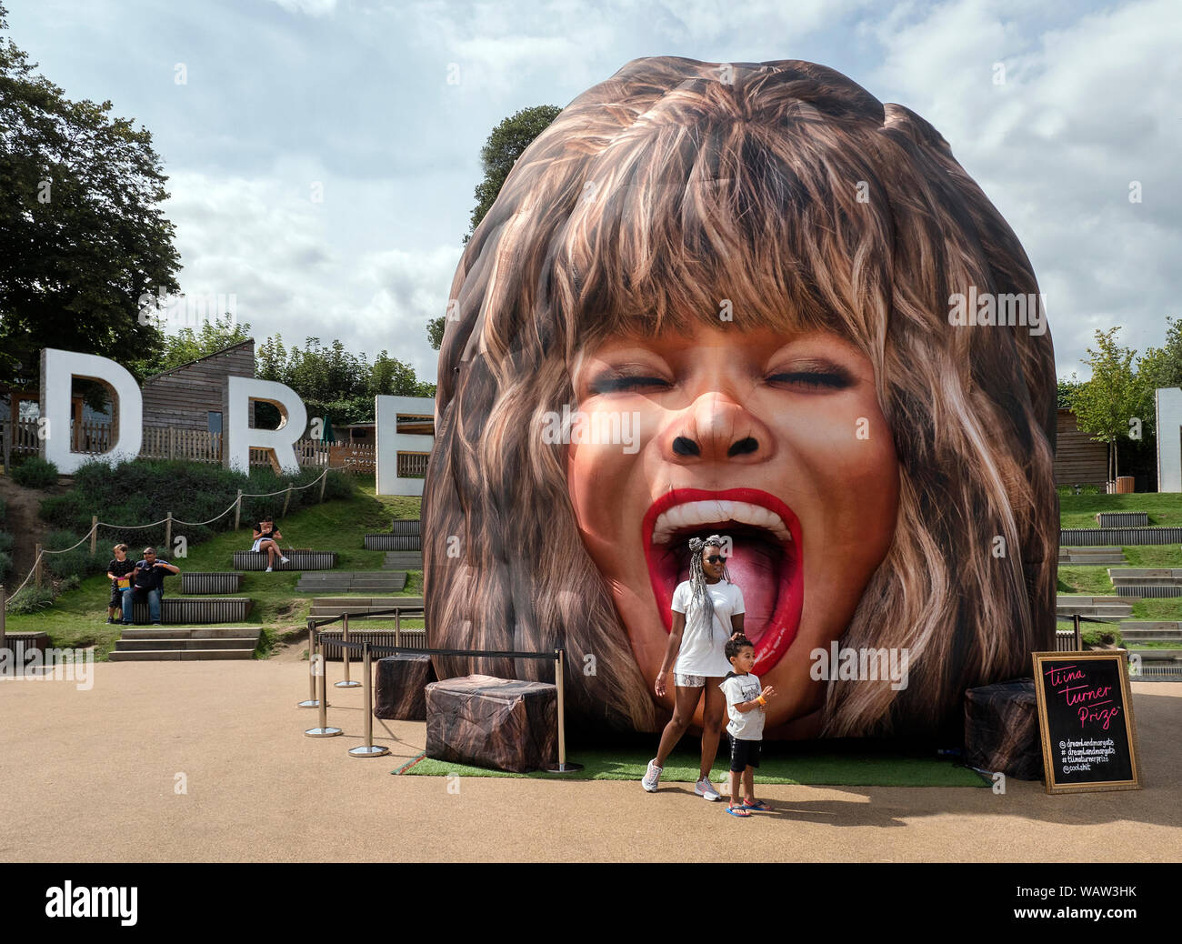 Tina Turner Preis aufblasbare Skulptur im Freizeitpark Dreamland Margate Kent. Stockfoto