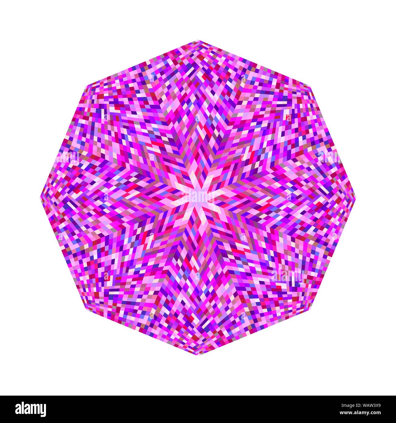 Bunte geometrische abstrakte isoliert Mosaik octagon Polygon shape-ornamentale achteckigen vektor design Element aus geometrischen Formen Stock Vektor