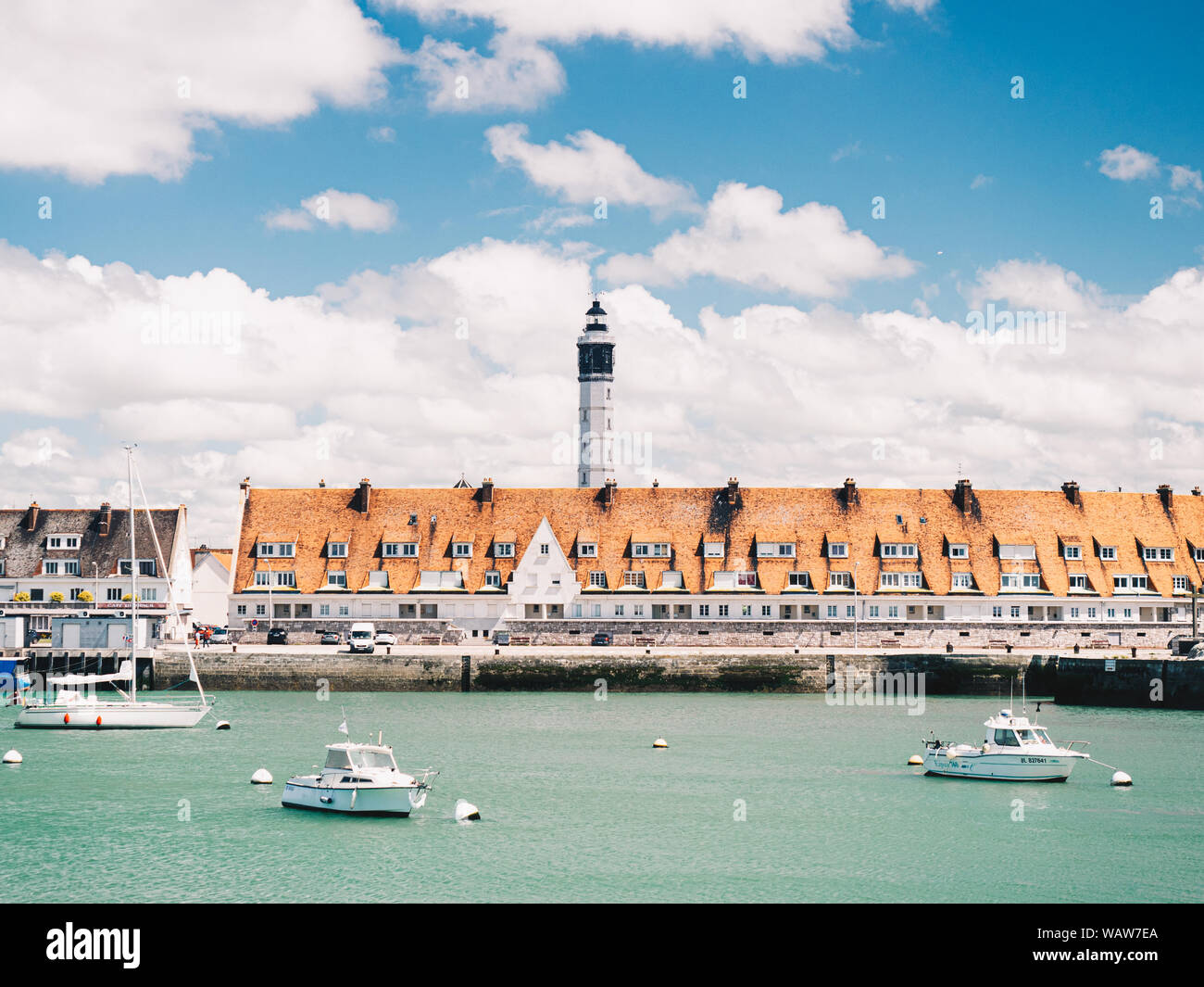 Calais Leuchtturm Denkmäler, Nord Frankreich Stockfoto