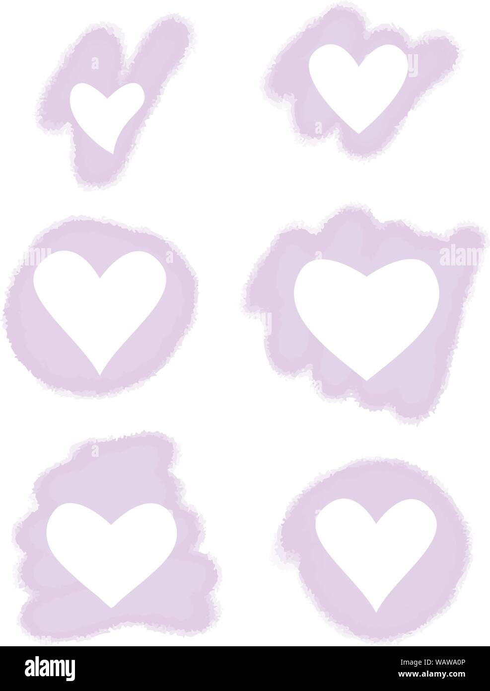 Aquarell von Hand Herz für Valentinstag. Romantischer Urlaub Dekoration. Kunst für Heim-, Print-, Web-, Banner, Poster. Valentines Tag und Hochzeit. Stock Vektor