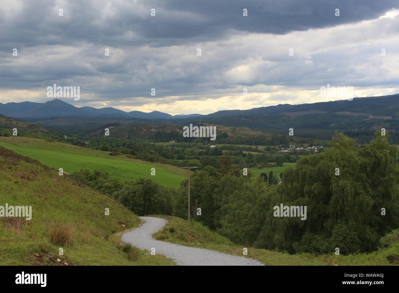 Geheimnisvolle Dorf in Schottland Stockfoto