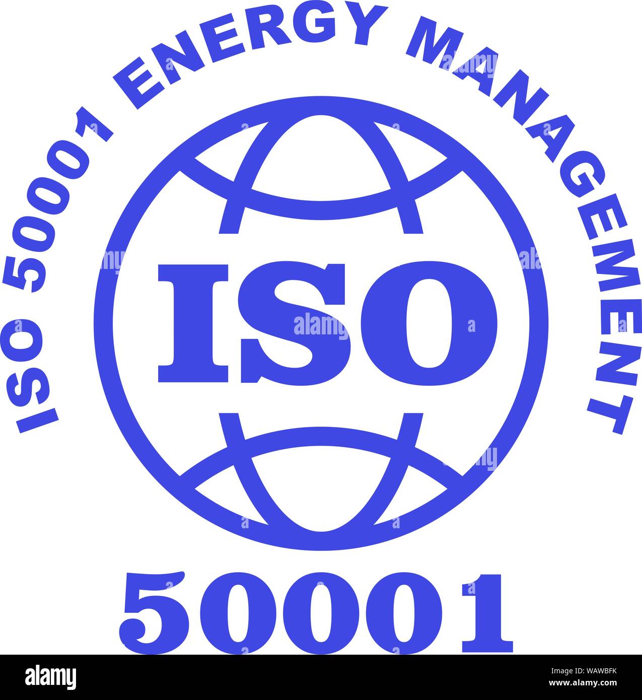 ISO 50001 Stempel sign-Energy Management Systems standard Stock Vektor