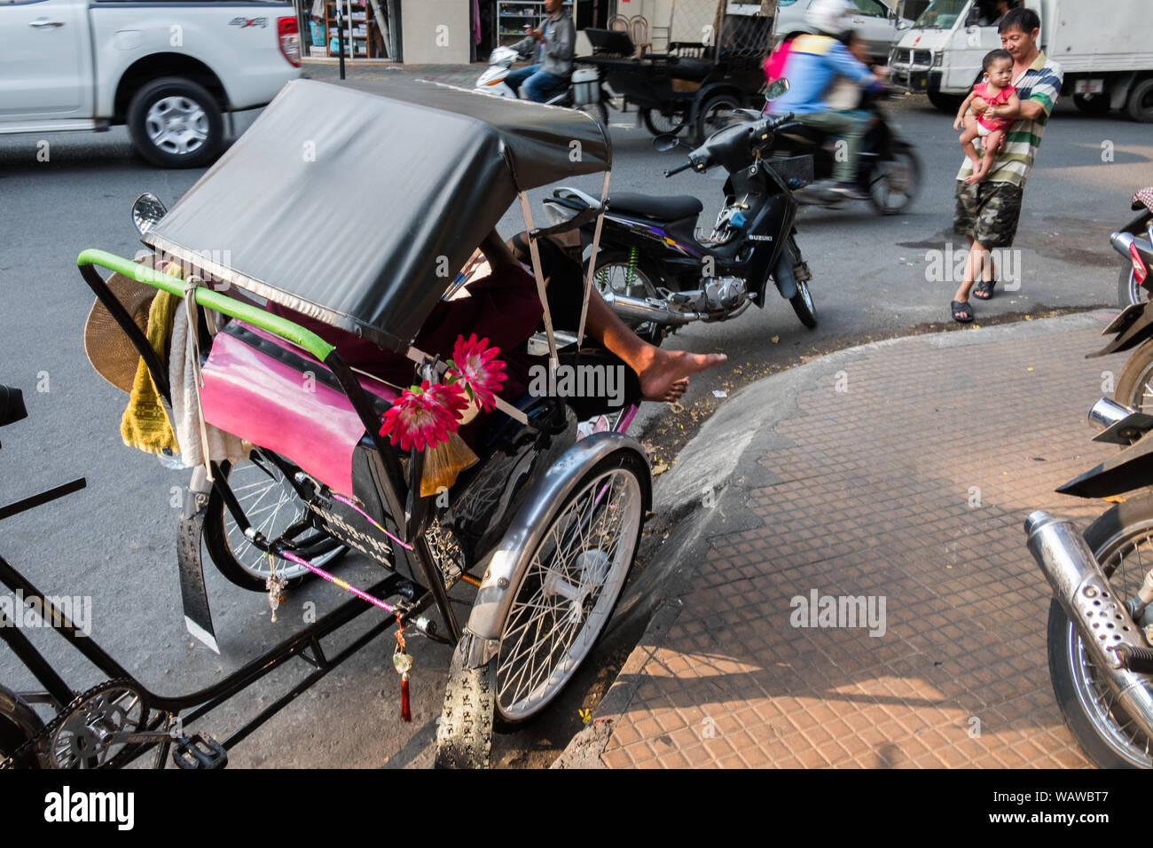 Straße Ecke, Phnom Penh Stockfoto